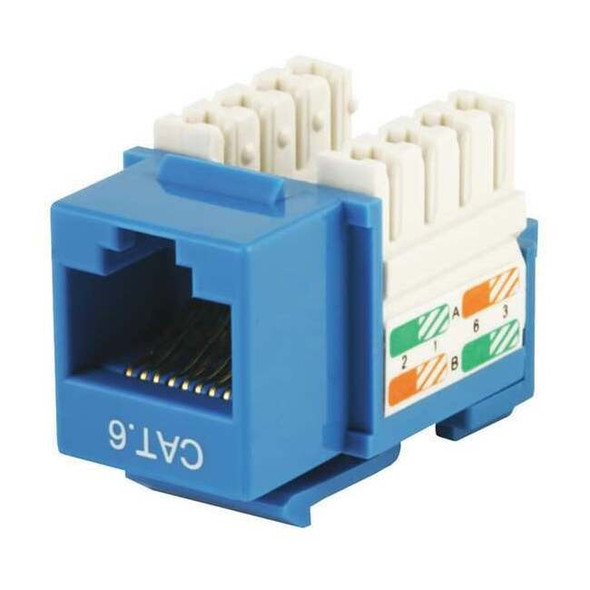 Monoprice Datacom Jack,Cat6,Punch Down,Blue 5379