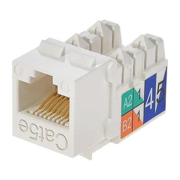 Monoprice Datacom Jack,Cat5,Punch Down,White 5376