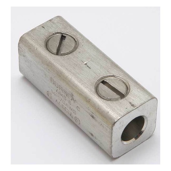 Burndy Mechanical Lug, 2 Conductor, 7/16 in Stud, Aluminum AMS0