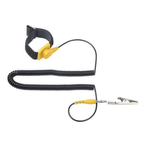Eclipse ESD Wrist Strap,Adj,6 ft L,Yellow/Black 900-023