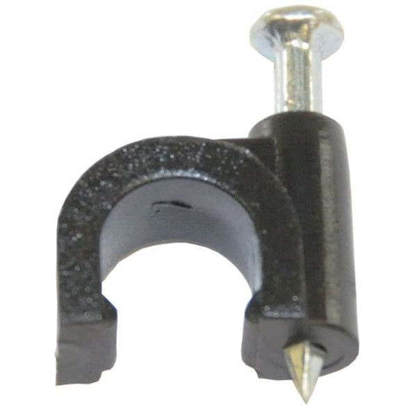 Dolphin Components Cable Staple,Nail,5/16In,Black,PK100 DCC-6B Dolphin Components Cable Staple,Nail,5/16In,Black,PK100 DCC-6B