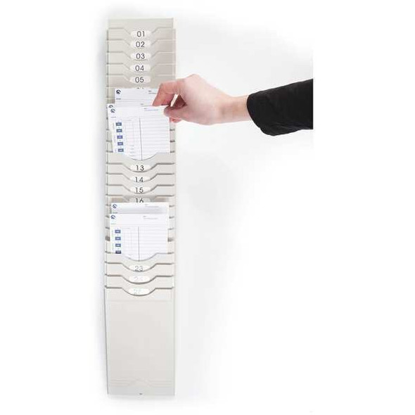 Pyramid Time Card Rack,Light Gray,34 1/2in H 400-X Pyramid Time Card Rack,Light Gray,34 1/2in H 400-X