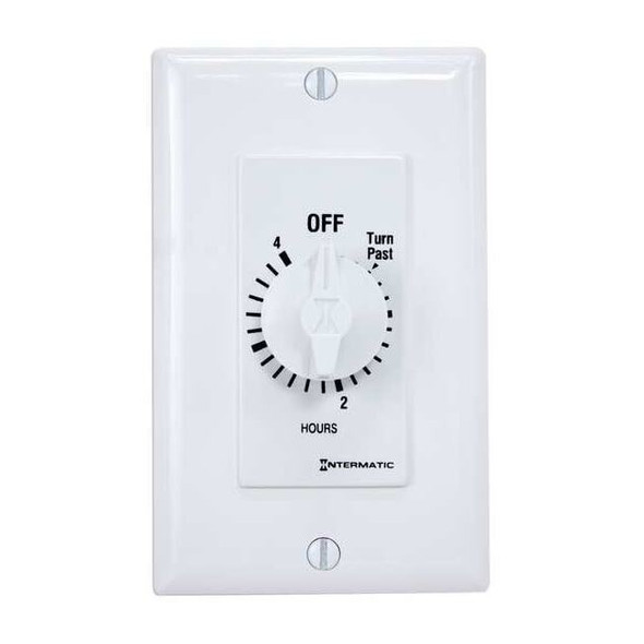 Intermatic Spring-WoundTimer,Wht,277V AC,4 hr,20A FD4HW