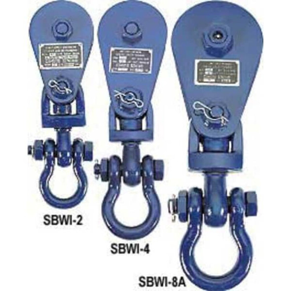 Snatch Block, Wire Rope, 3-8 in Max Cable Size, 4,000 lb Max Load, Painted  6I-SW2T