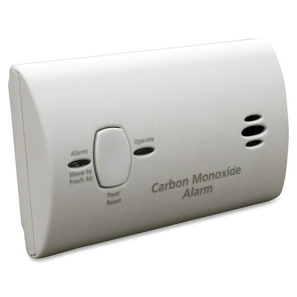 Carbon Monoxide Alarm, 85 dB at 10 ft, (2) AA Batteries, Electrochemical Battery Backup: Yes