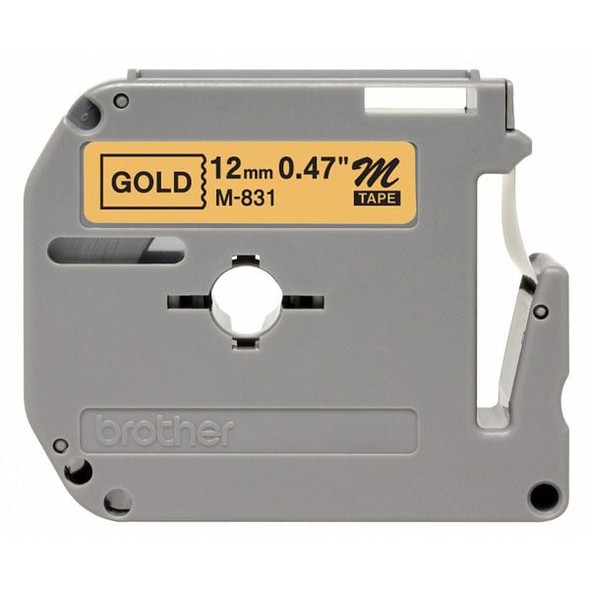 Brother Label/Ribbon Cartridge, Gold, 1/2 in W M831