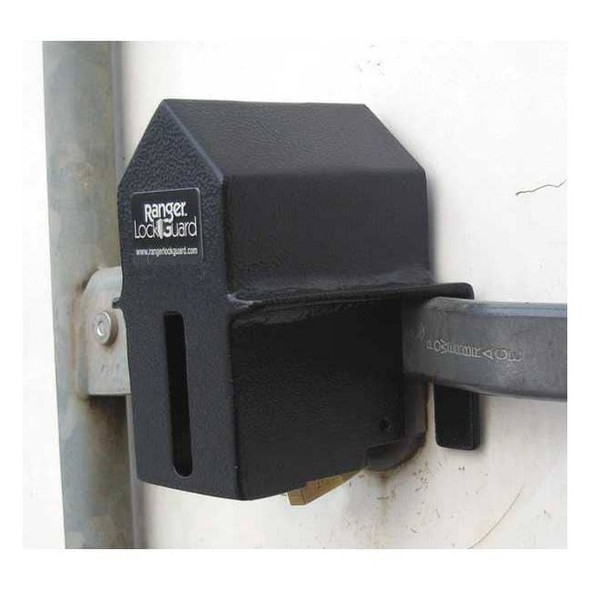 Ranger Lock Padlock Guard,Hardened Steel,Blk,5"L RGSE-00