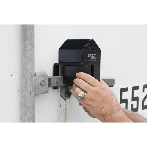 Ranger Lock Padlock Guard,5 in,Hardened Steel,Black RGSE-00