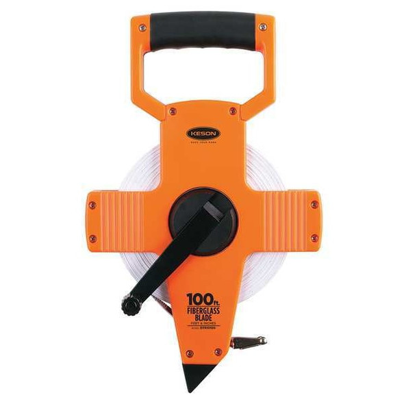Keson Long Tape Measure,1/2 Inx100 ft,Pumpkin OTR-10-100