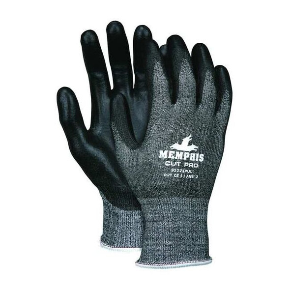 Cut-Resistant Coated Gloves, Cut Level A2 ,Dipped ,Polyurethane ,Smooth ,XS 1 PR