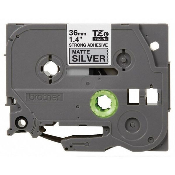 Brother Label-RibbonCartridge,Silver,1-1-2inW TZES961G