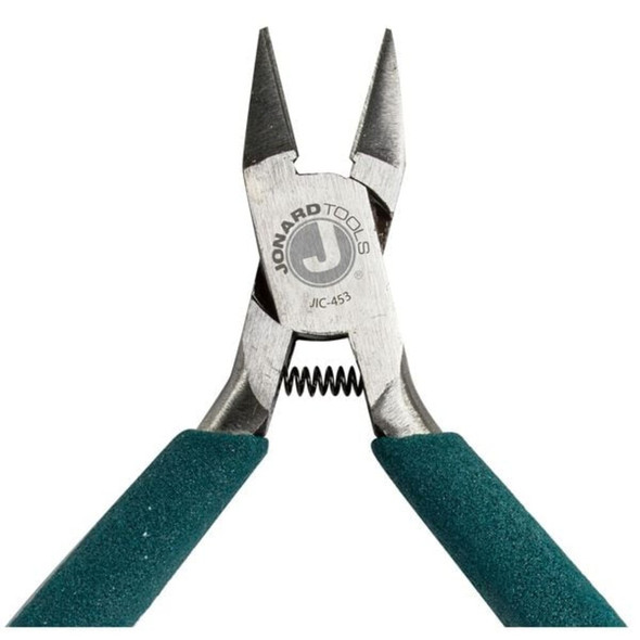 4 1-2 in Diagonal Cutting Plier Semiflush Cut Oval Nose Uninsulated  JIC-453