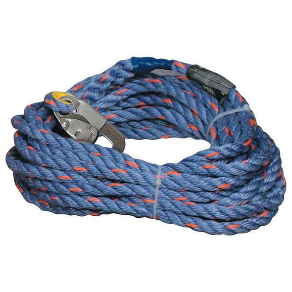 Miller Vertical Lifeline, 25 ft., Blue, Gray 300L-Z7/25FTBL