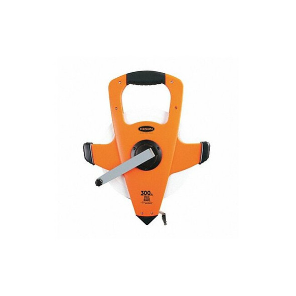 Keson Long Tape Measure,3/8 In x 300 ft,Orange NRS10300H