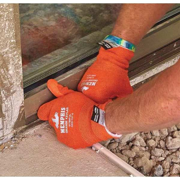 Hi-Vis Cut-Resistant Coated Gloves, Cut Level A4 ,Dipped ,Foam Nitrile ,Smooth ,2XL 1 PR