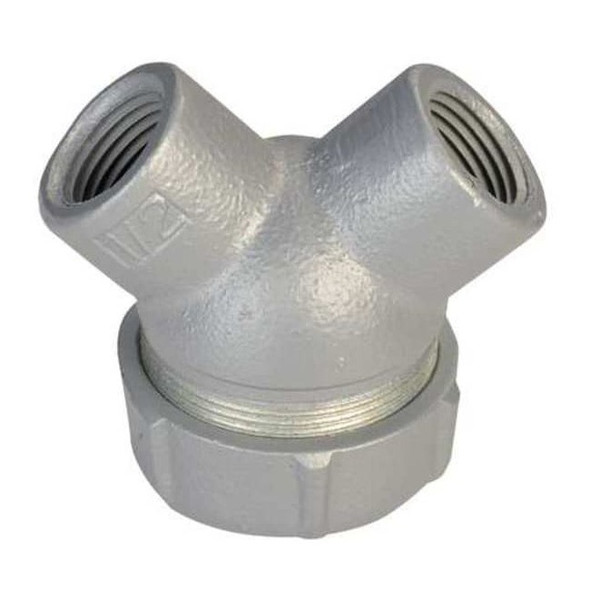 Appleton Electric IMC 90 Deg Elbow, 3/4 in, Threaded, Iron, Plain, Gray ELBY-75