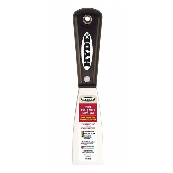 Hyde Putty Knife,Straight,SS,1 1/2"W 01040