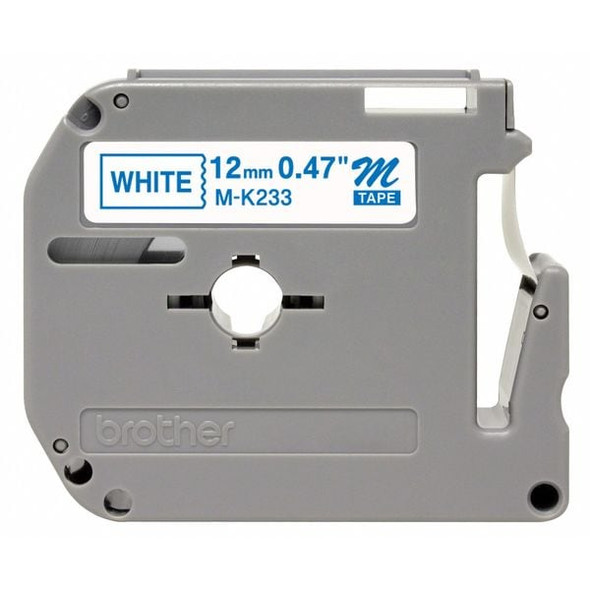 Brother Label/Ribbon Cartridge, White, 1/2 in W MK233