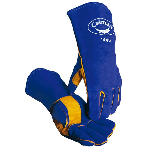 1440 Welding Gloves, Gauntlet Cuff, Wing Thumb, Premium Cowhide, L, 1 PR