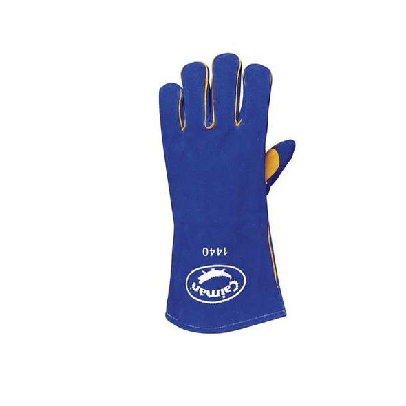 Caiman 1440 Welding Gloves, Gauntlet Cuff, Wing Thumb, Premium Cowhide, L, 1 PR 1440
