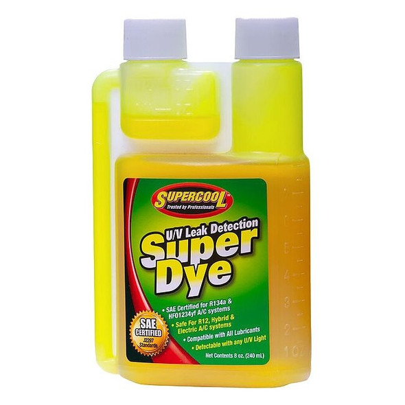Supercool UV Leak Detection Dye,Green,Size 8 oz. 22816