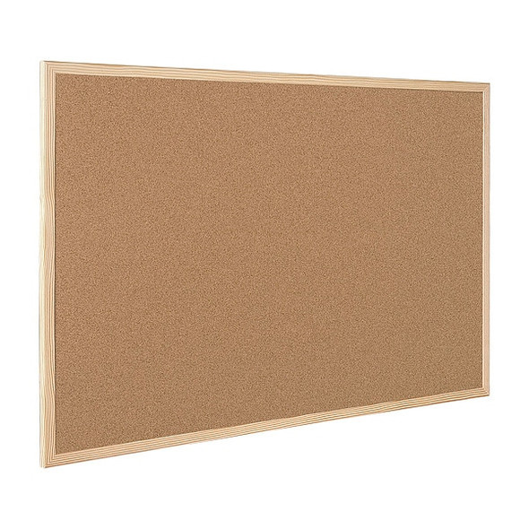 Mastervision Cork Bulletin Board 35-13/32"W, Frame Color: Oak MC070014231
