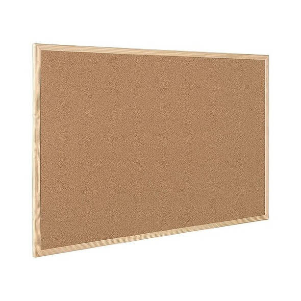 Mastervision Cork Bulletin Board 35-13/32"W, Frame Color: Oak MC070014231