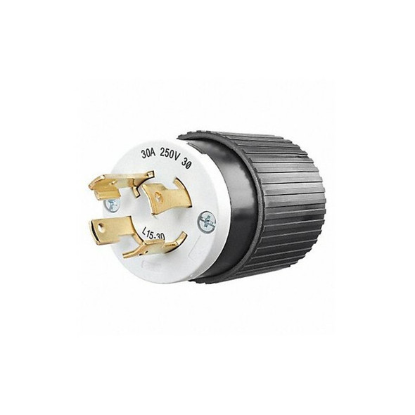 Bryant Locking Plug,Black/Wht,250VAC,3.0 HP,30A 71530NP