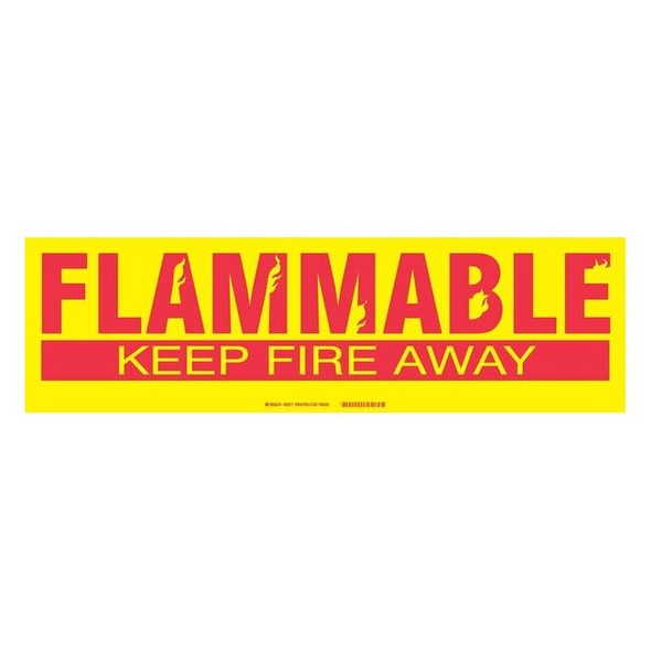 Label, 7 in H, 24 in W, Polyester, Vertical Rectangle, English, 60271