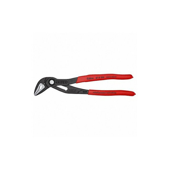 10 in Knipex Cobra V-Jaw Water Pump Plier Serrated, Plastic Grip