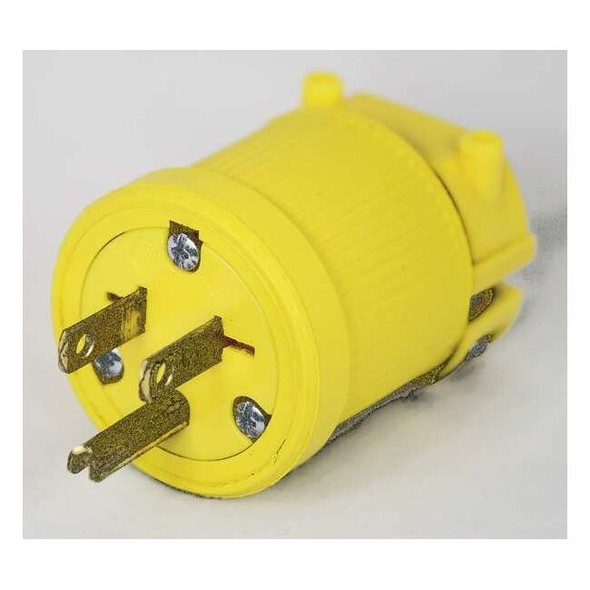 Straight Blade Plug, 5-15P, 15 A, 125V AC, 2 Pole, Screw Terminals, Grounded