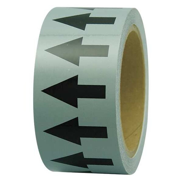 Incom Arrow Tape,Black/Gray,1 In. W PMA157