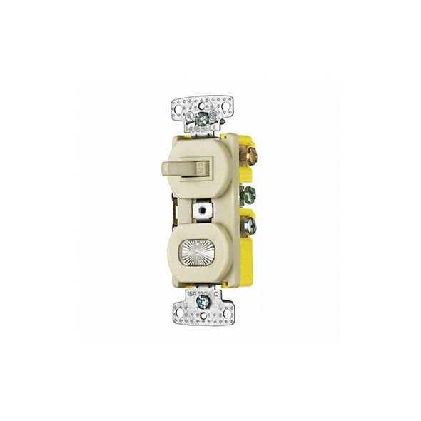 Bryant Combo Device,Ivory,1P,Switch/Pilot Light RC109I