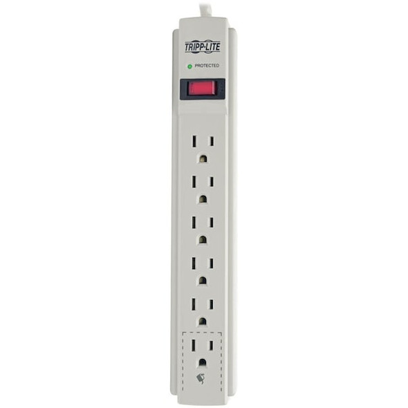 Tripp Lite Surge Protector,6 Outlet,Light Gray TLP615 Tripp Lite Surge Protector,6 Outlet,Light Gray TLP615