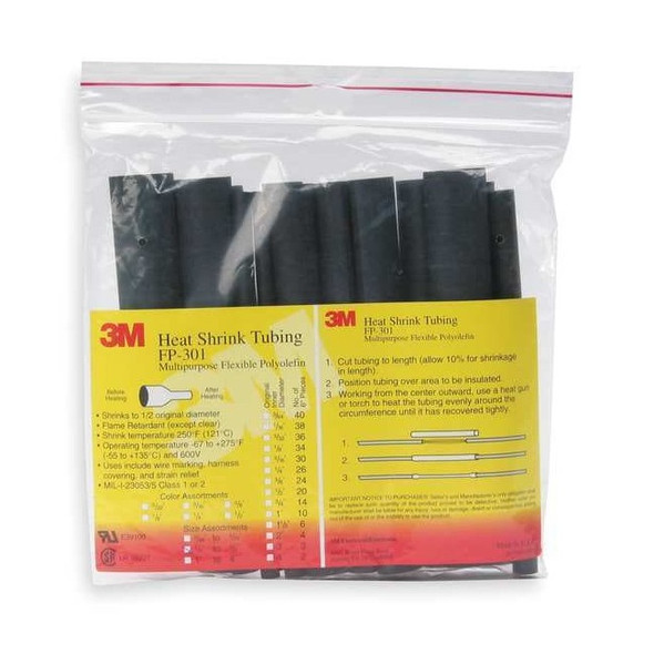 3m FP301-3/8-6"-BLACK-10-10 PC PKS
