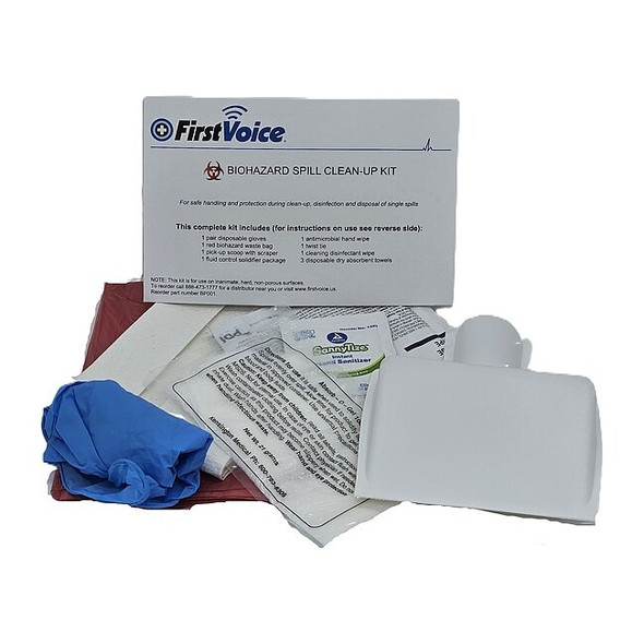 First Voice Bloodborne Pathogen Spill Clean-Up Kit, Basic BP001