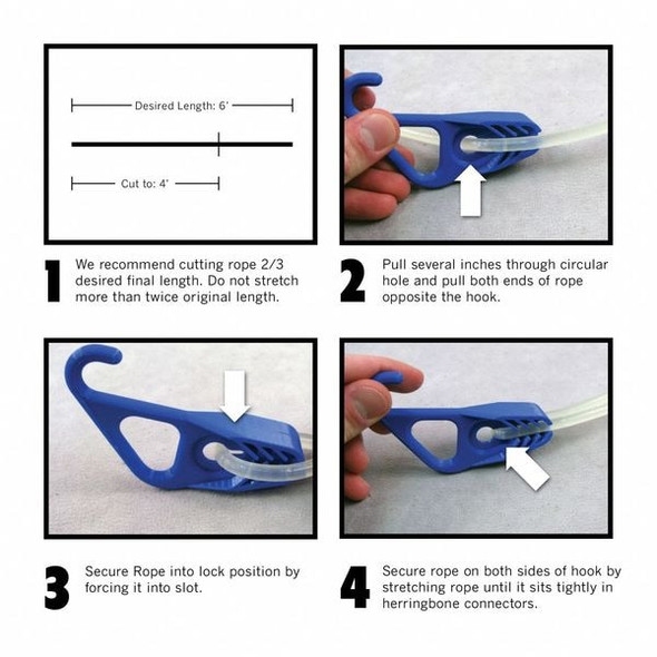 The Better Bungee Bungee Rope,Black,50 ft. L,1/4 in D BBR1/4BK