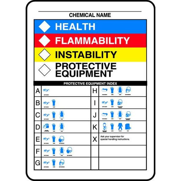 Accuform Chemical Label,Adhesive Vinyl,10 In. H ZFD841VS