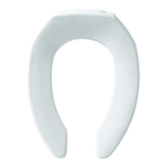 Toilet Seat Without Cover, Non Self-Sustaining Check Hinge, Elongated, White