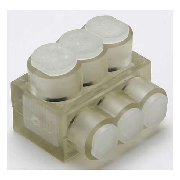 Burndy MultitapConnector,Alum,Clear,Hex,3Port BIBS2503