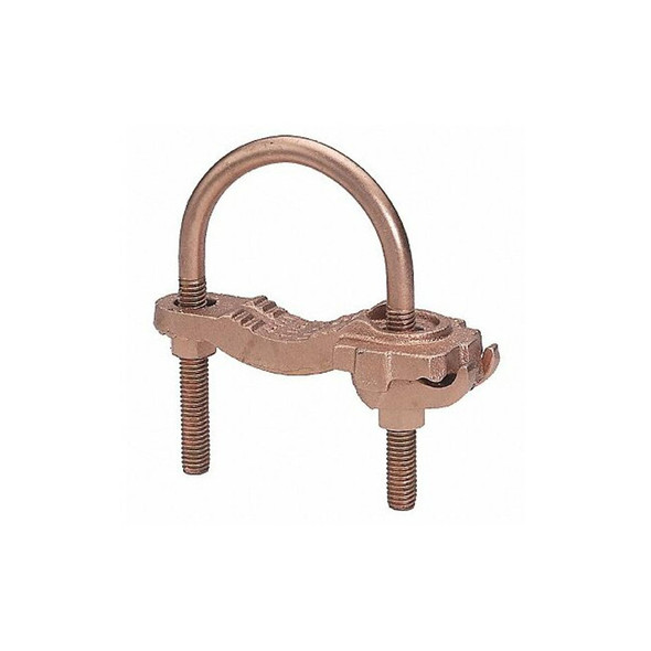 Burndy Pipe Ground Clamp,4AWG,6.5In GAR3904BU