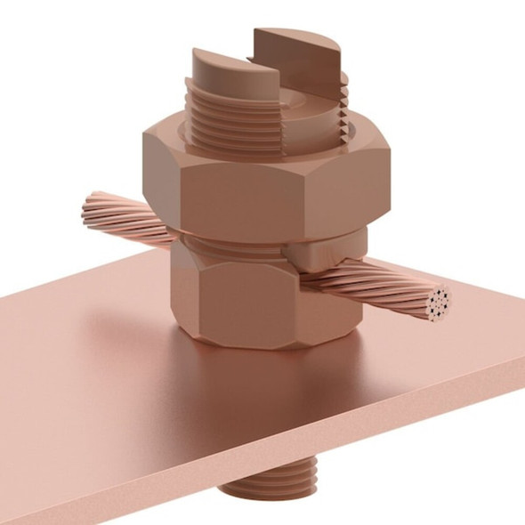 Burndy Bolt Connector,Bronze,Overall L 1.67in KC23