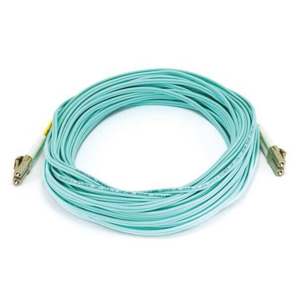 Monoprice Fiber Optic Patch Cord,LC/LC,15m,Aqua 7622