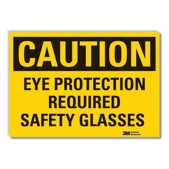 Lyle Eye Caution Rflctv Label,3.5inx5in LCU3-0373-RD_5x3.5