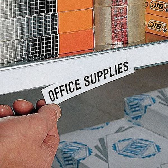 Aigner Index LabelHolder,48inL,1inW,Clear/White,PK6 481006 Aigner Index LabelHolder,48inL,1inW,Clear/White,PK6 481006