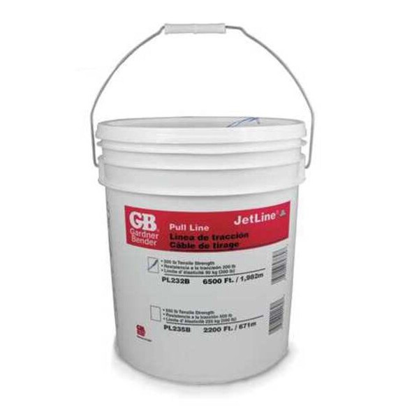 Gardner Bender Fishing Line,Poly,210 lb,6500 ft,Blu,Bkt PL232B