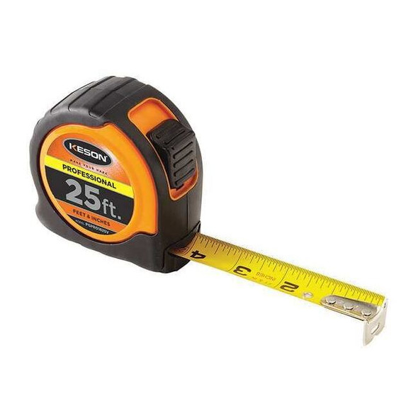 Keson 25 ft Tape Measure, 1 in Blade PGPRO1825V