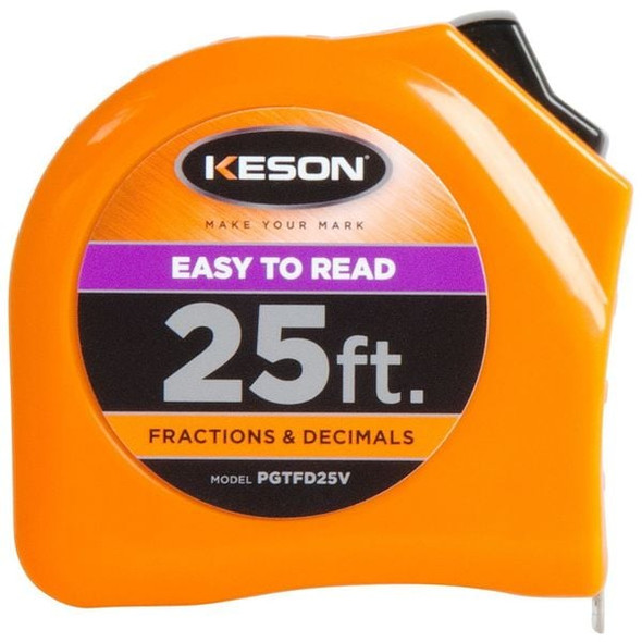 Keson 25 ft Tape Measures, 1 in Blade PGTFD25V