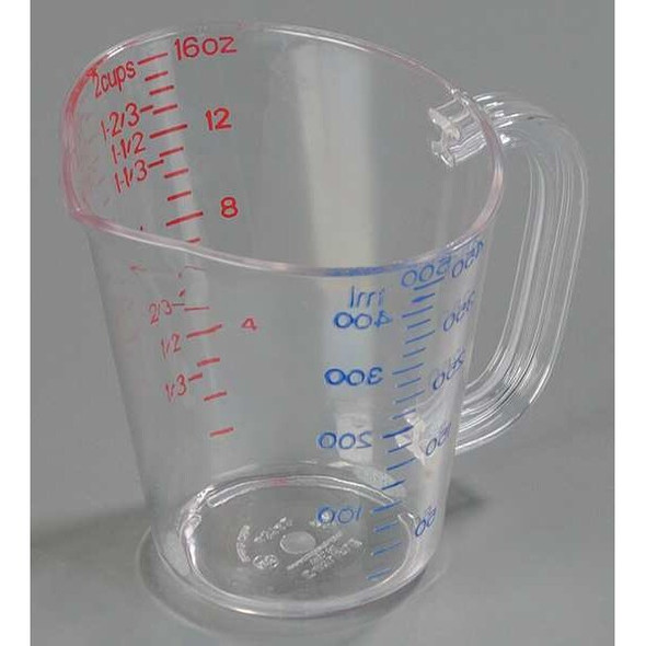 Carlisle Foodservice Measuring Cup,Clear,Plastic,PK6 4314207 Carlisle Foodservice Measuring Cup,Clear,Plastic,PK6 4314207