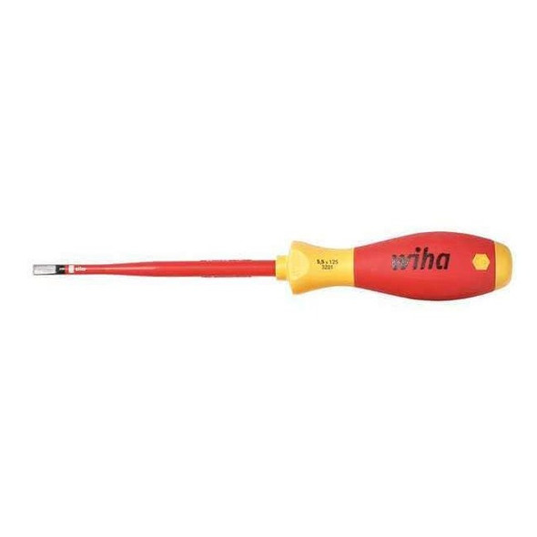 Wiha Insulated Slotted Screwdriver 9/64 in Round 32046